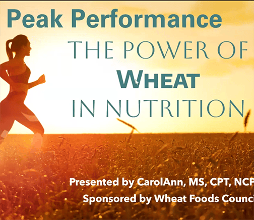 Webinar: Fueling Peak Performance: The Power of Wheat in Nutrition